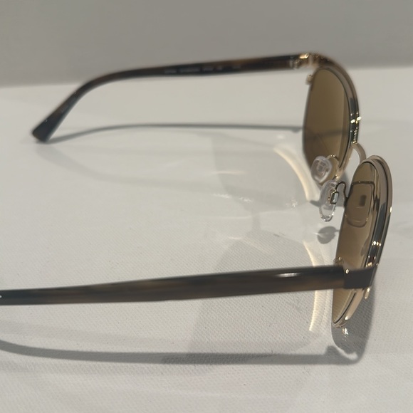 NWT Cole HAAN Unisex Designet Sunglasses with goldtone and brown rim 100% UV. - Picture 4 of 6